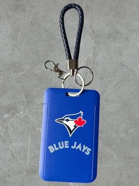 $8 Add-On 🆕Blue Jays Card Holder Keychain with Navy Braided Loop